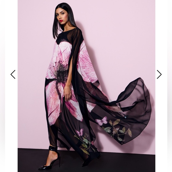 NWT: Alice + Olivia Linn Cape Maxi Dress - Picture 8 of 9
